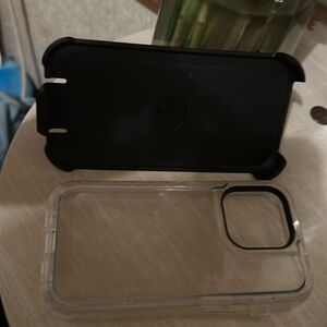 otterbox case and it comes with the clip